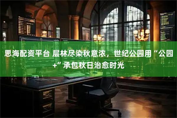 思海配资平台 层林尽染秋意浓，世纪公园用“公园+”承包秋日治愈时光