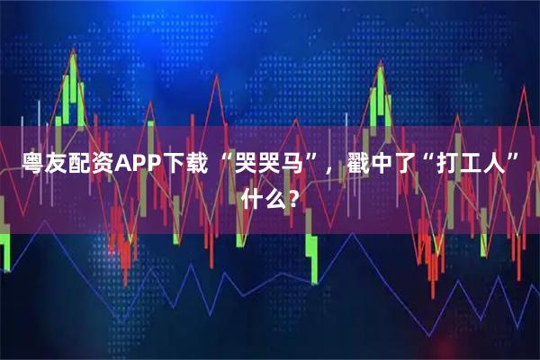粤友配资APP下载 “哭哭马”，戳中了“打工人”什么？